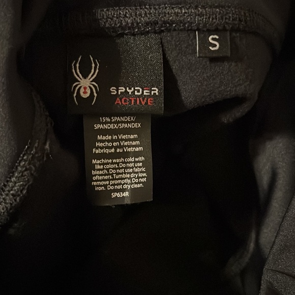 Black spyder lined leggings - Picture 3 of 6